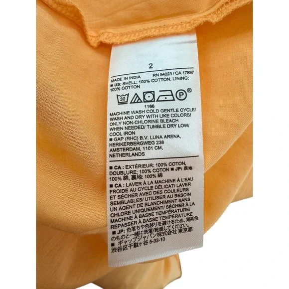 Banana Republic Voile Cotton Wrap Waist Maxi Dress sz 2 Apricot Garden Feminine - Picture 8 of 8